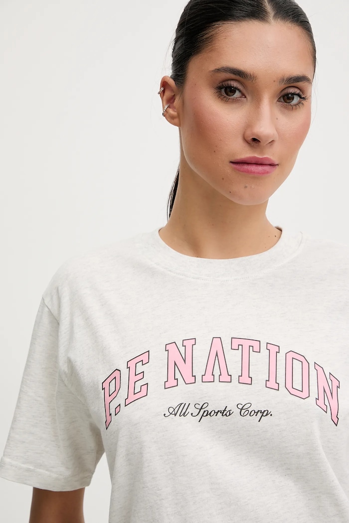 P.E Nation pamut póló Heritage szürke 253T108