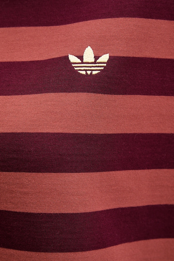 adidas Originals t-shirt bawełniany STRIPED SS TEE KF2320 pomarańczowy