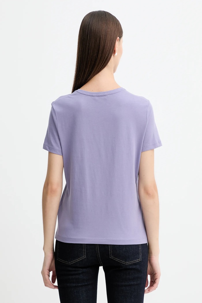 Oblečenie Bavlnené tričko Tommy Hilfiger WW0WW47460 fialová