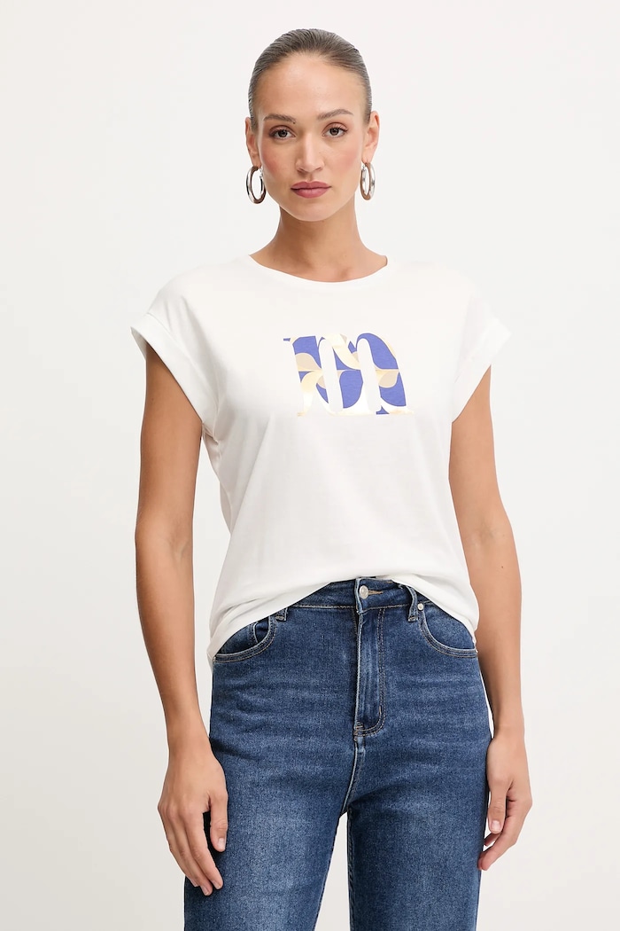 Morgan t-shirt regular biały DEM