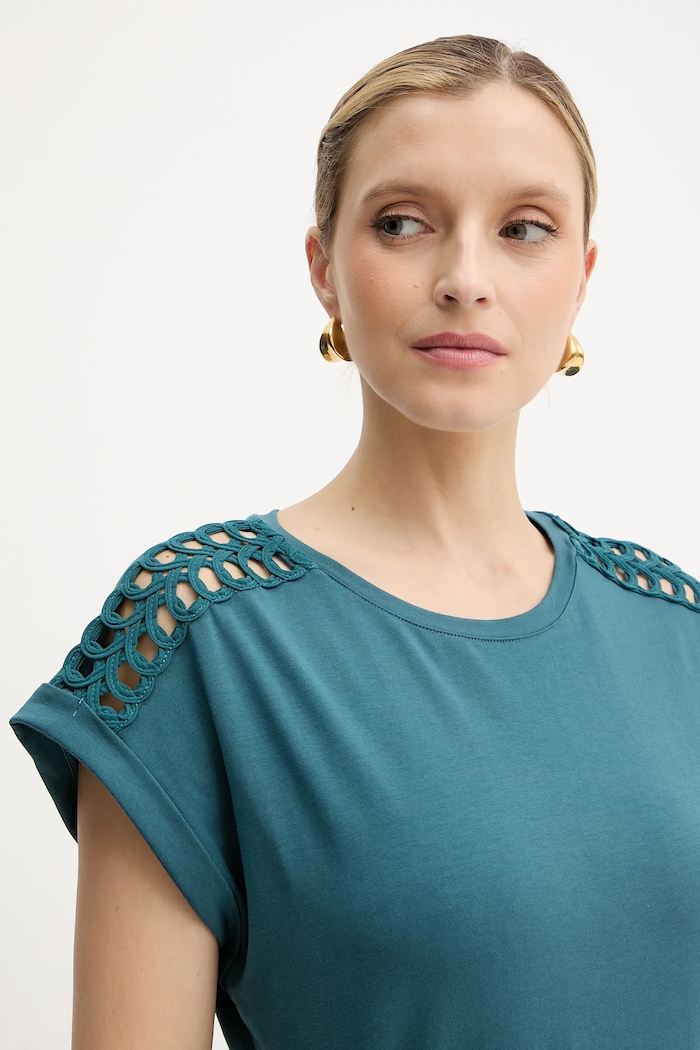 Abbigliamento Morgan t-shirt DUANE turchese