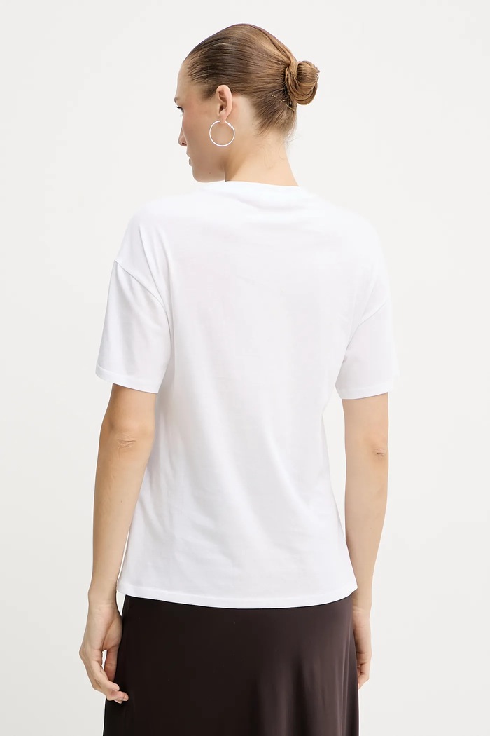 Odzież Liu Jo t-shirt bawełniany MF5347.JS923 biały