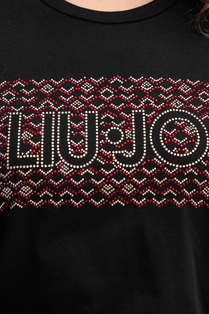 Bavlnené tričko Liu Jo MF5456.JS923 čierna