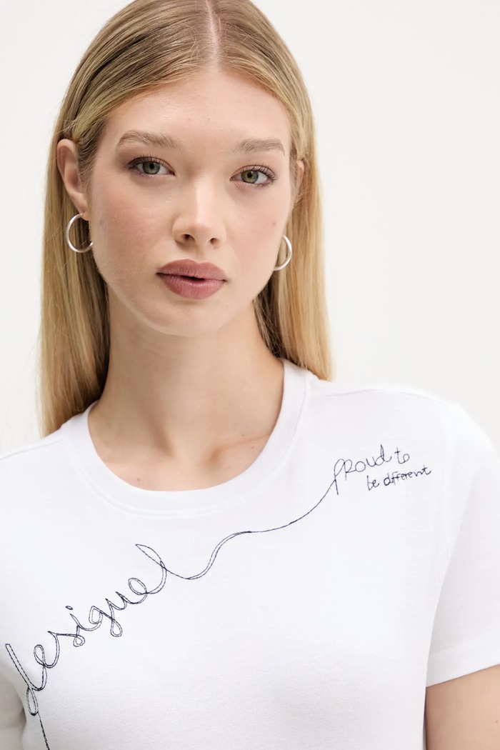 Desigual tricou CHARLY alb 25WWTK08