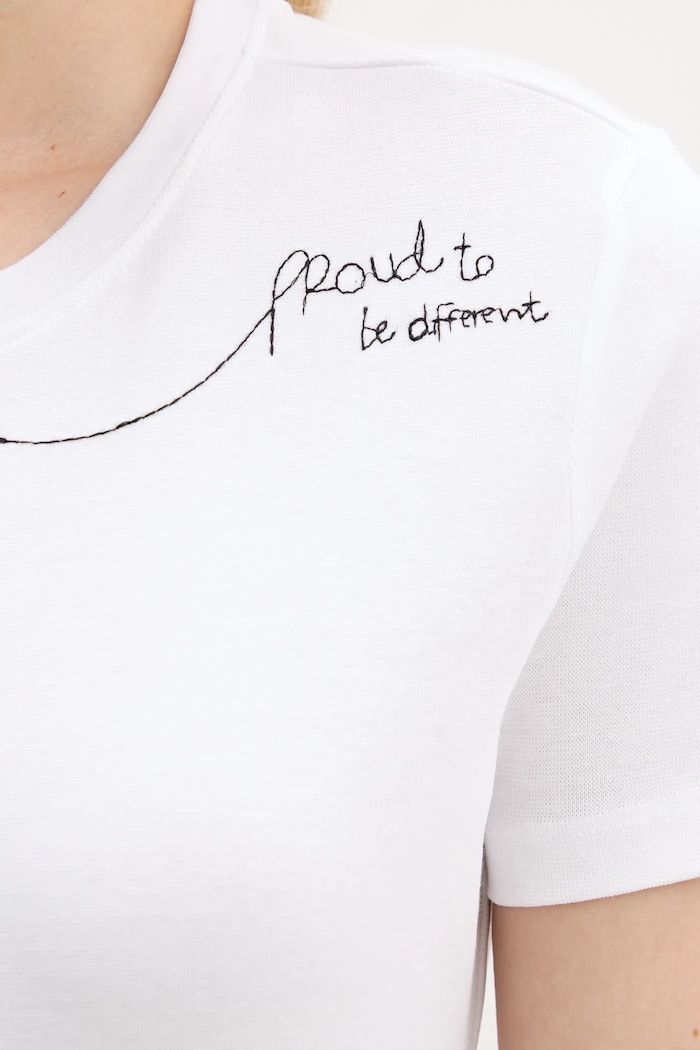 Desigual tricou CHARLY 25WWTK08 alb