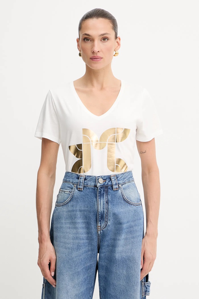Morgan t-shirt regular biały DEMO