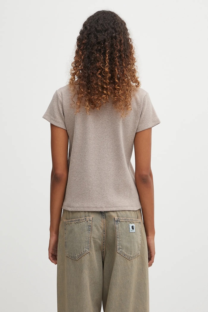 Odzież MM6 Maison Margiela t-shirt z domieszką wełny S52GC0357.M20122.809 beżowy