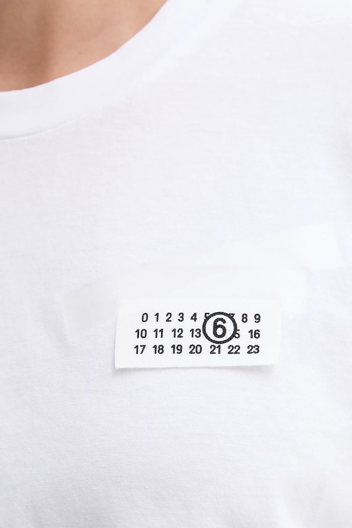 MM6 Maison Margiela t-shirt bawełniany S62GD0210.M20115.100 biały