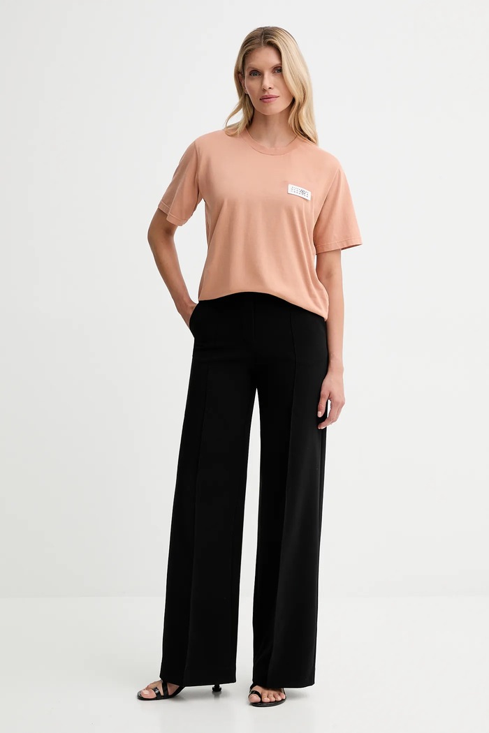 Βαμβακερό μπλουζάκι MM6 Maison Margiela S62GD0210.M20115.220 πορτοκαλί AW25