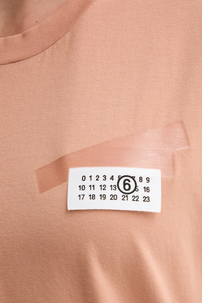 Βαμβακερό μπλουζάκι MM6 Maison Margiela S62GD0210.M20115.220 πορτοκαλί