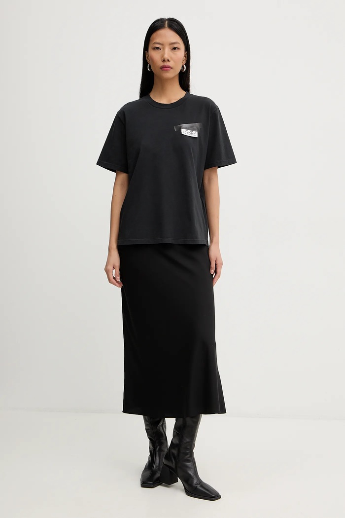 MM6 Maison Margiela t-shirt bawełniany S62GD0210.M20115.900 czarny AW25