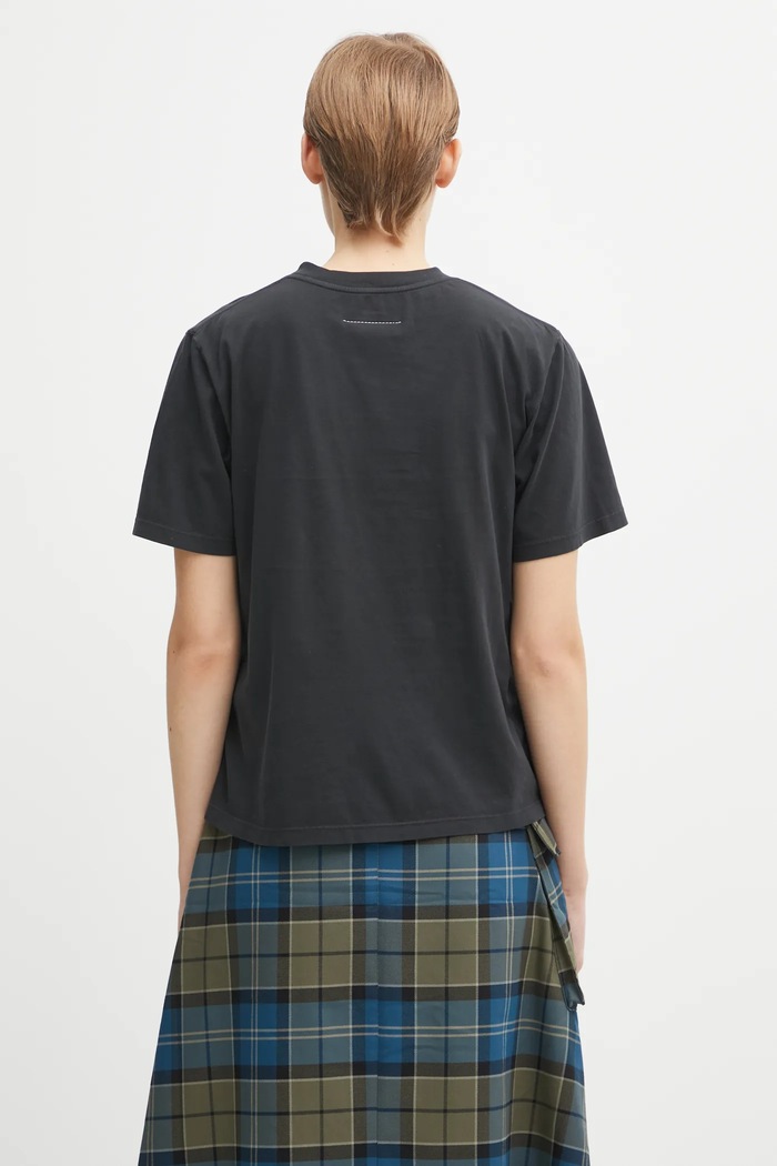 Ρούχα Βαμβακερό μπλουζάκι MM6 Maison Margiela S62GD0210.M20115.900 μαύρο
