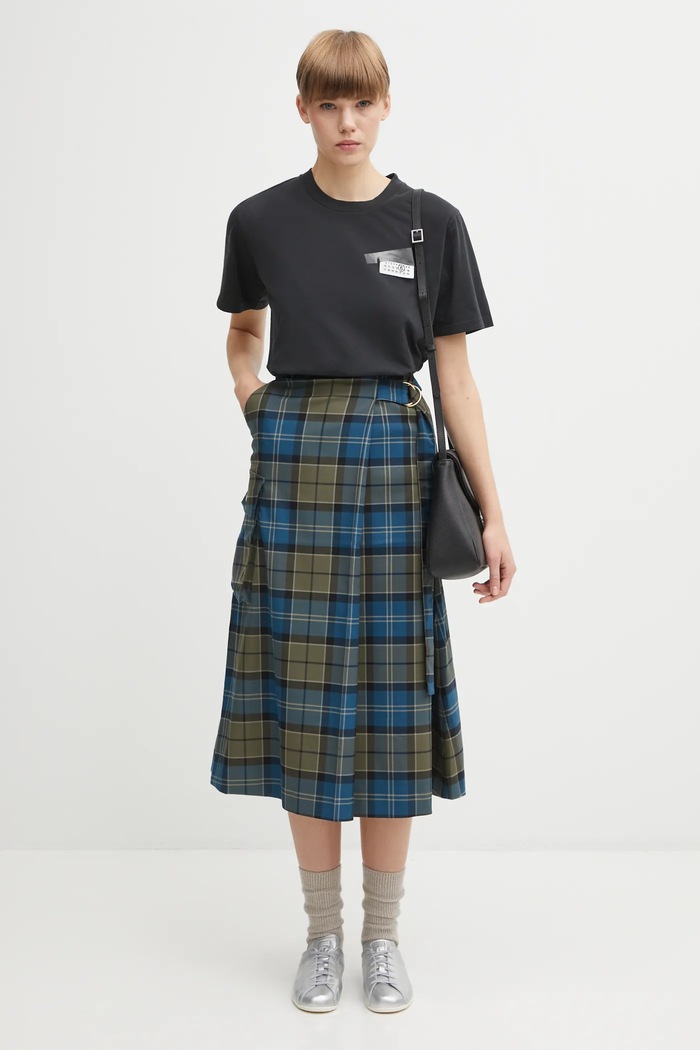 Βαμβακερό μπλουζάκι MM6 Maison Margiela S62GD0210.M20115.900 μαύρο