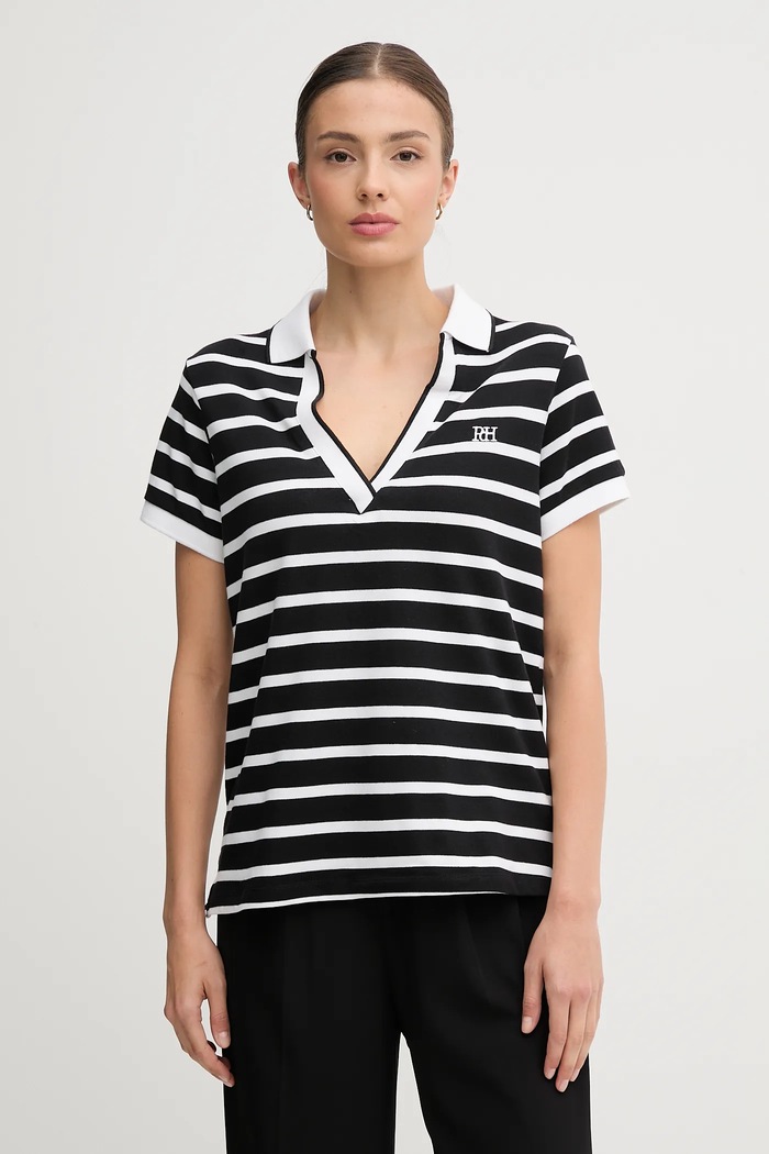 Polo tričko Pedro del Hierro regular čierna 4532381