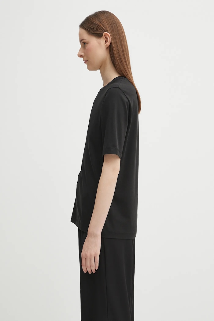 Kenzo t-shirt bawełniany Gots Drap Detail Loose FF62TS3514SG czarny AW25