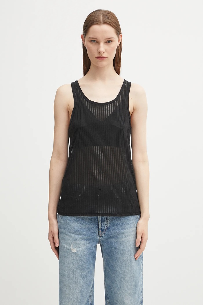 Anine Bing top eugene round neck black A.08.11256