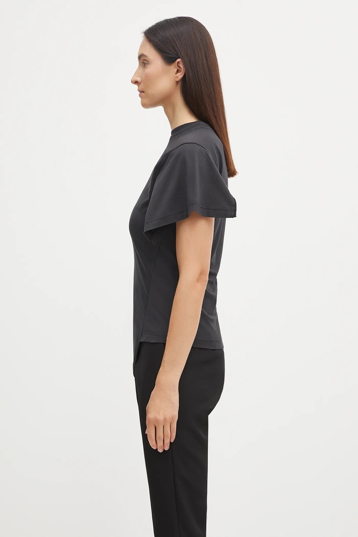 VETEMENTS t-shirt in cotone Logo Shifted WH76TR590B nero AW25