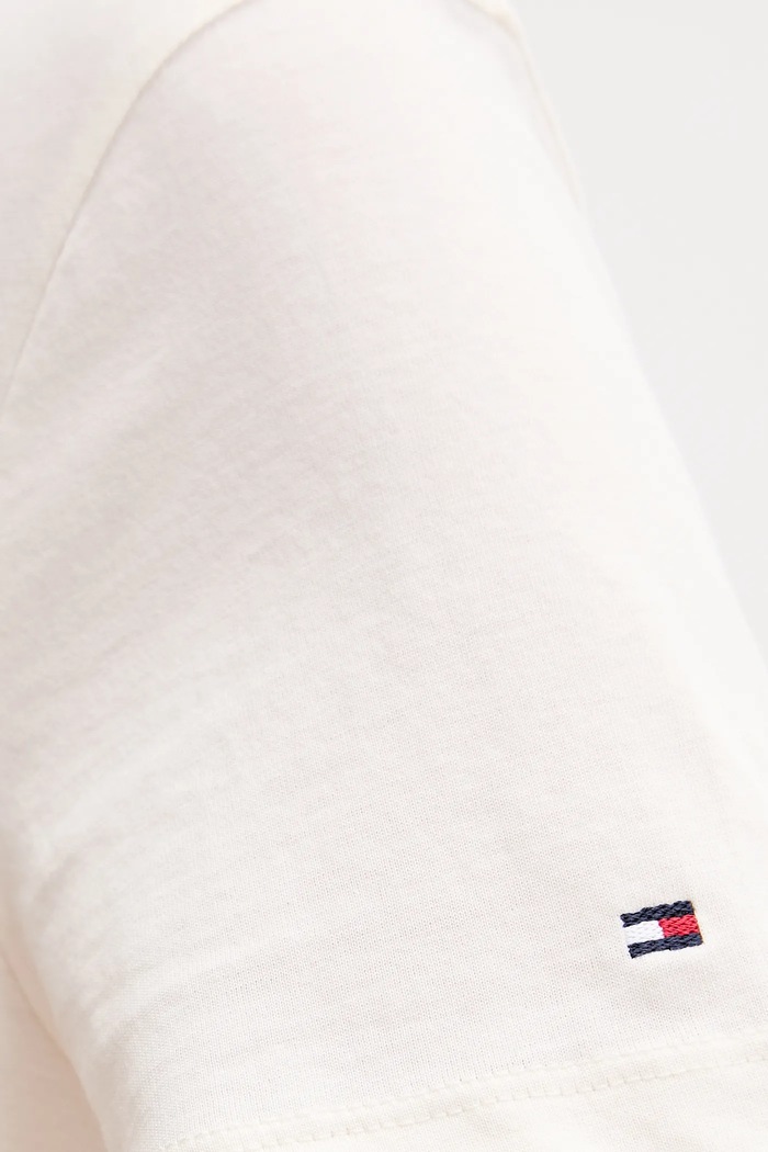 Bavlněné tričko Tommy Hilfiger WW0WW46120 béžová