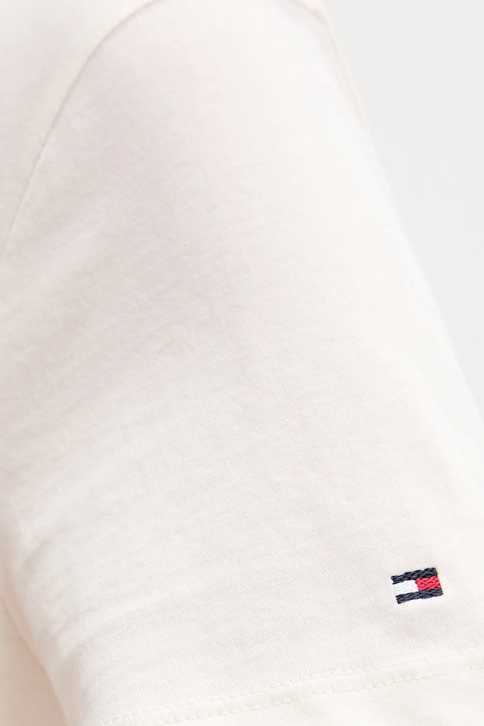 Bavlněné tričko Tommy Hilfiger WW0WW46120 béžová