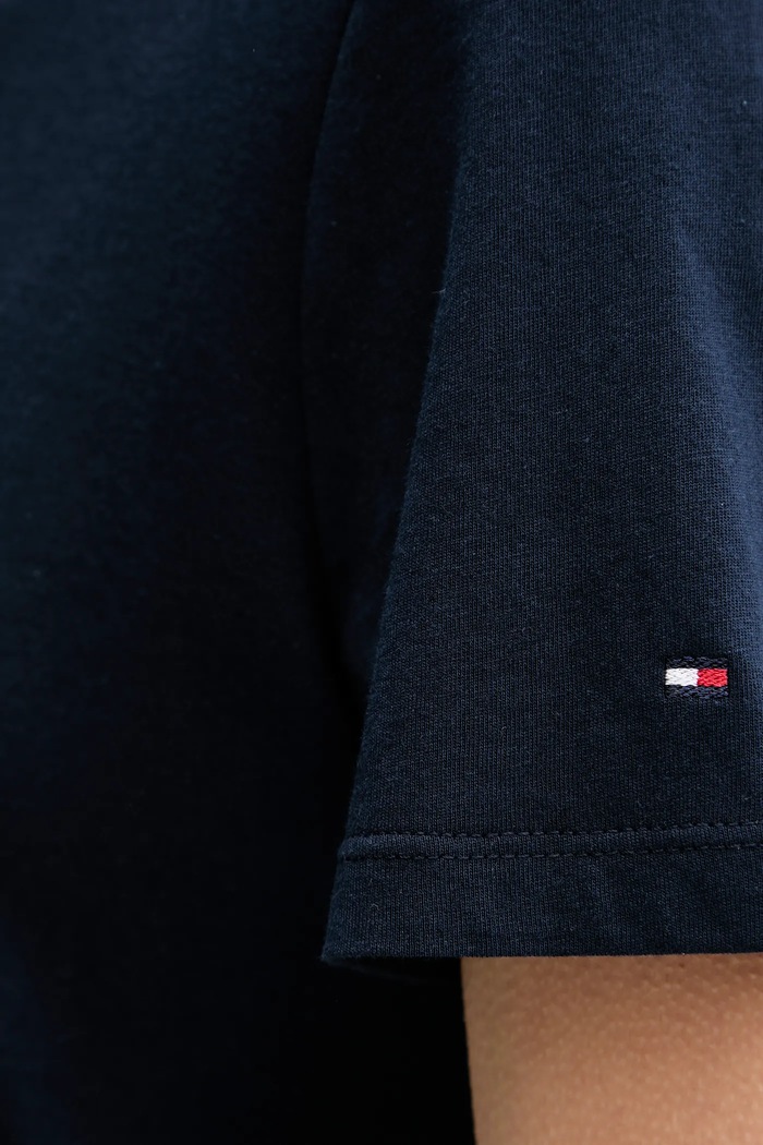 Βαμβακερό μπλουζάκι Tommy Hilfiger WW0WW46120 σκούρο μπλε