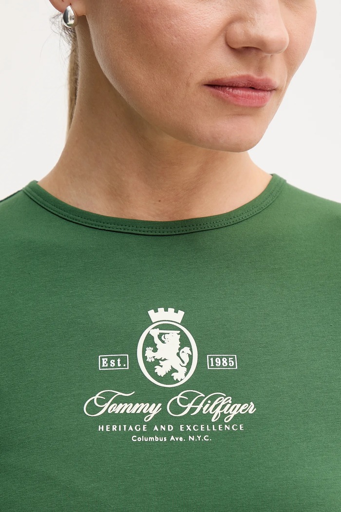 Tommy Hilfiger tricou verde WW0WW47316