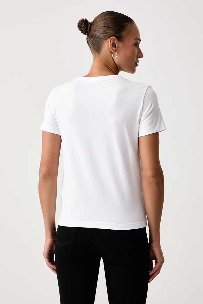 Calvin Klein Jeans T-shirt damski bawełniany LV047B205G biały SS26