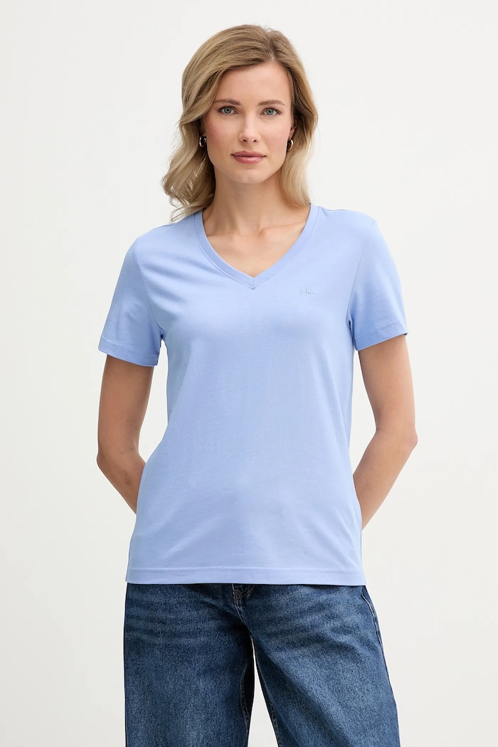 Calvin Klein Jeans pamut póló kék LV047B205G