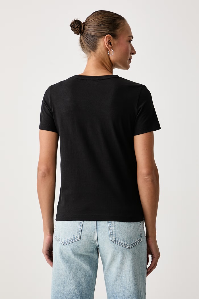 Calvin Klein Jeans T-shirt damski bawełniany LV047B205G czarny SS26