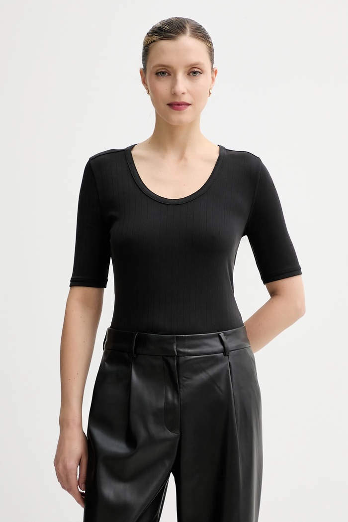 Calvin Klein t-shirt sima fekete LV044D213G