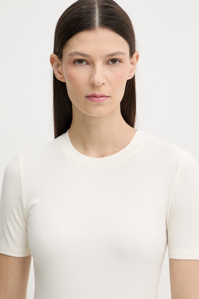 Calvin Klein tričko dámske s modalom béžová LV044D246G