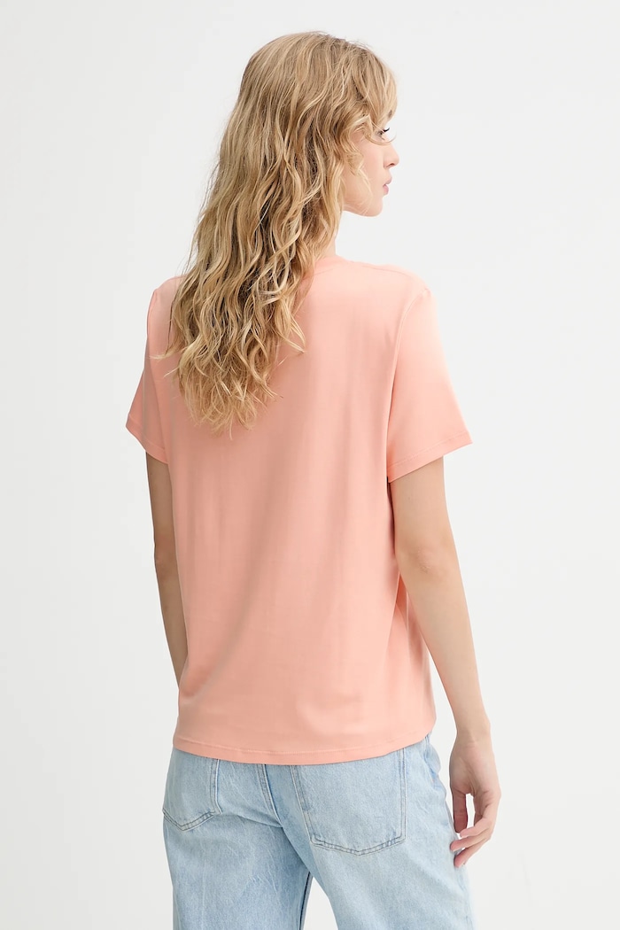 Îmbrăcăminte Calvin Klein tricou din bumbac LV044D201G portocaliu