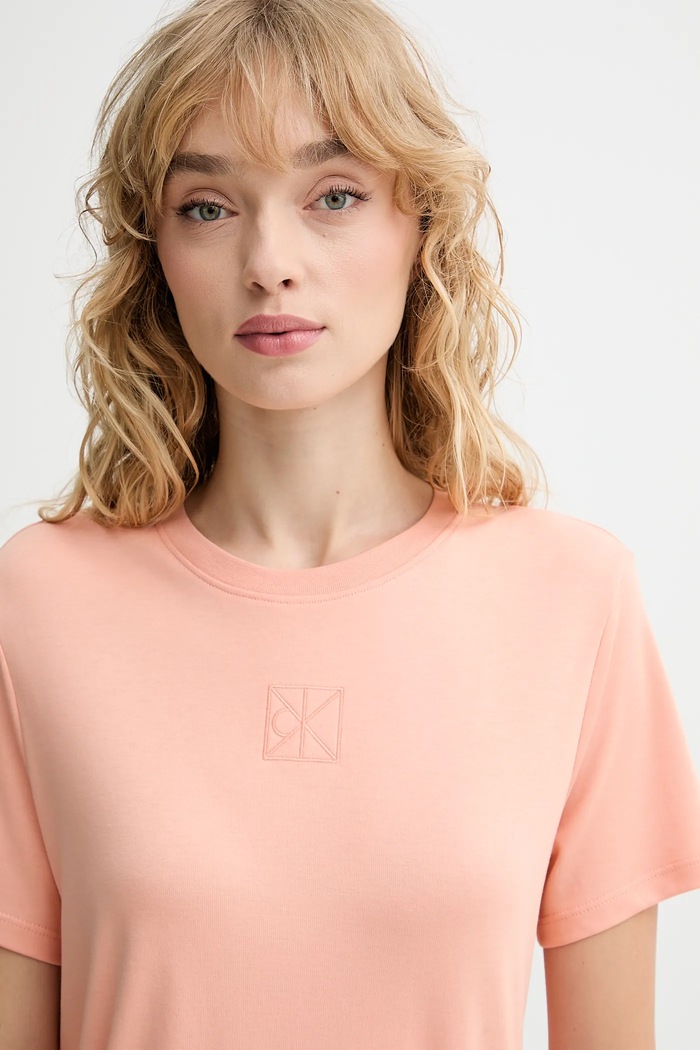 Calvin Klein tricou din bumbac portocaliu LV044D201G