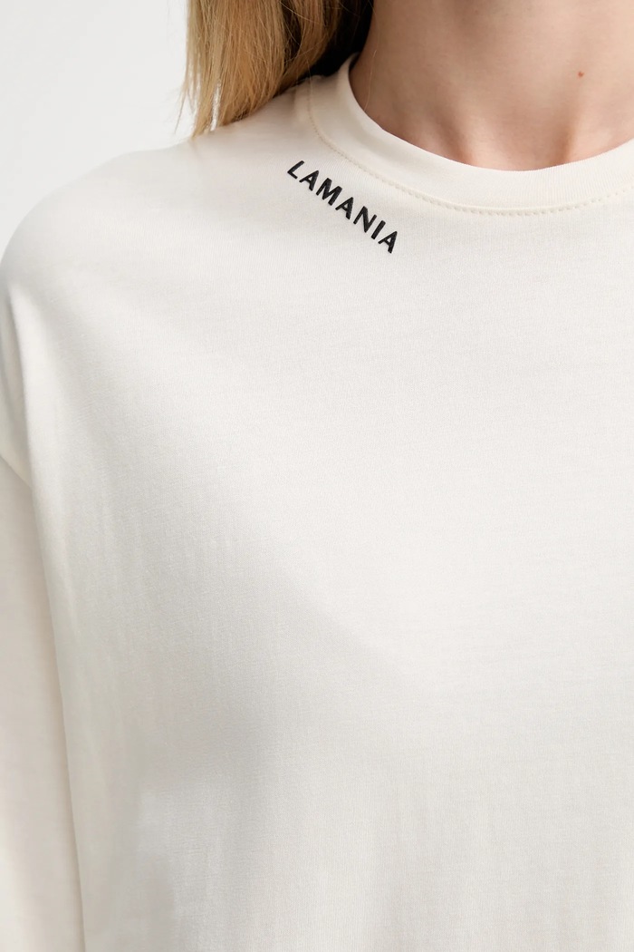 Tricou din bumbac La Mania bej ADELL