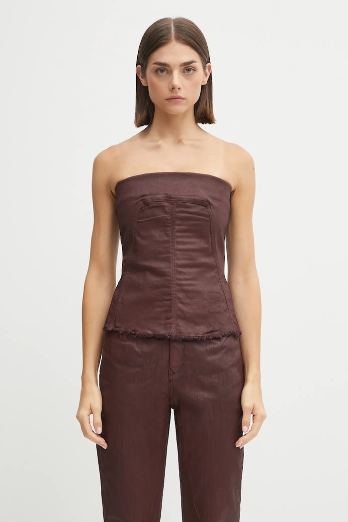 Топ Rick Owens DRKSHDW Bustier стандартна червен DS02E7129.SDSW
