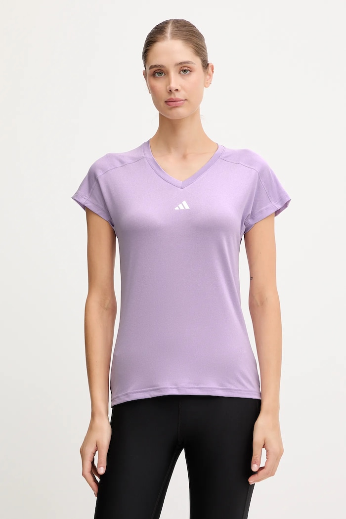 adidas Performance t-shirt treningowy Aeroready Wourkout Essentials regular fioletowy JY2179