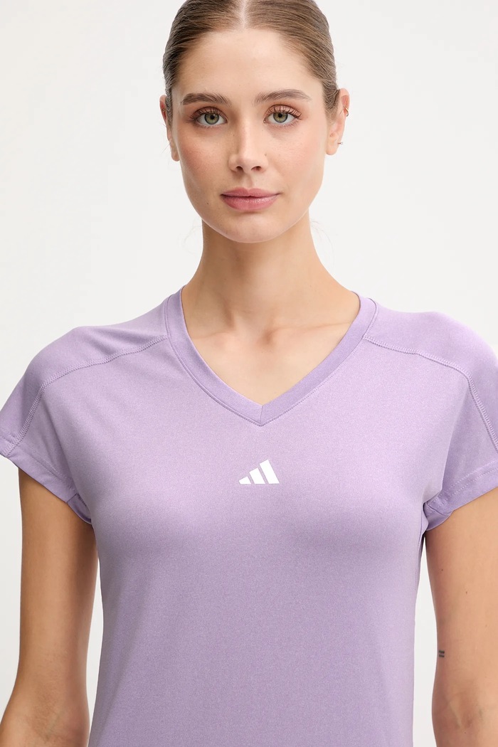 adidas Performance t-shirt treningowy Aeroready Wourkout Essentials fioletowy JY2179