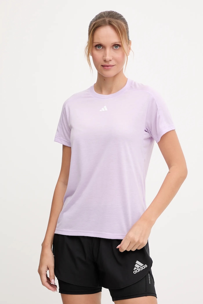 adidas Performance t-shirt treningowy Aeroready Wourkout Essentials regular fioletowy JY4574