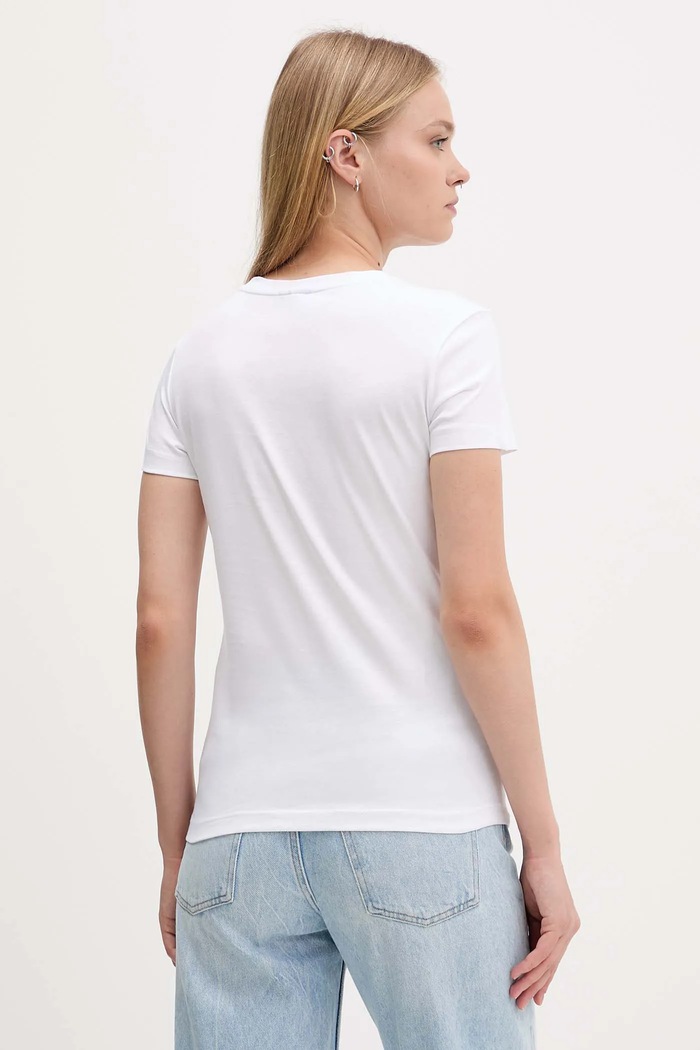 Oblečenie Bavlnené tričko Karl Lagerfeld Jeans A4W17002 biela