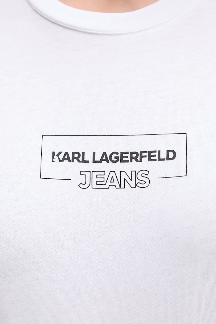 Karl Lagerfeld Jeans tričko dámske bavlnené A4W17003 biela