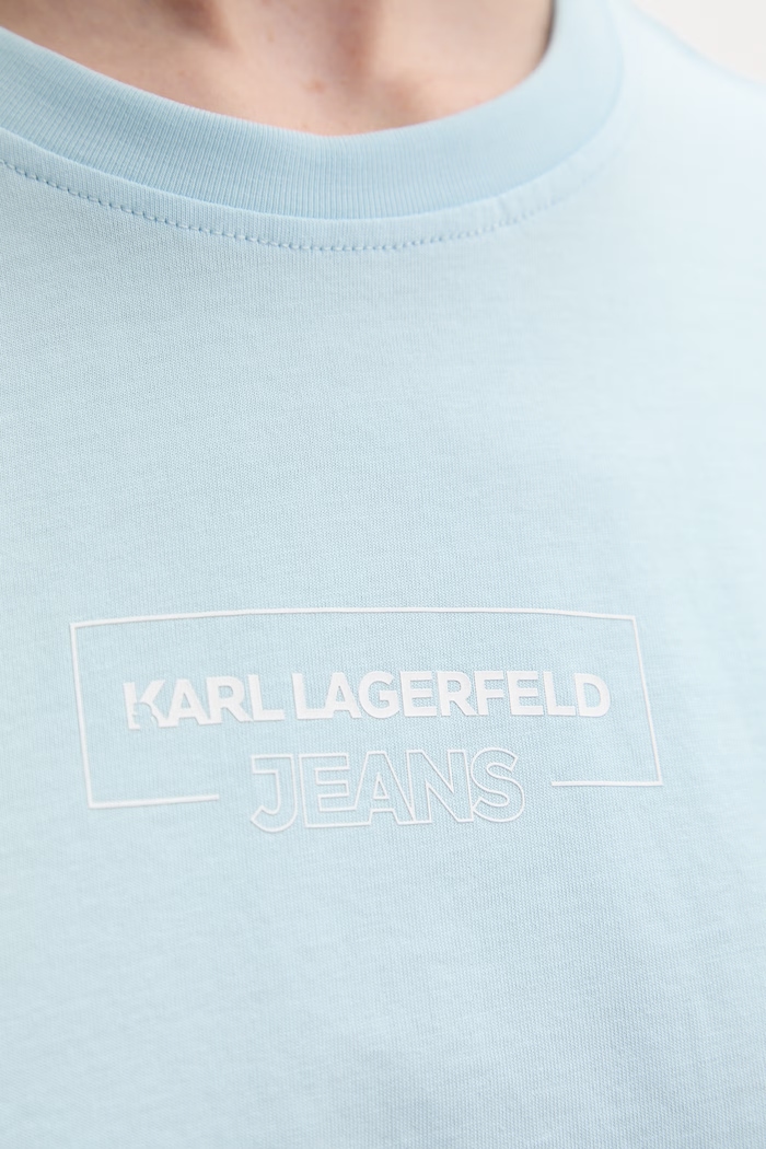 Karl Lagerfeld Jeans tričko dámske bavlnené A4W17003 modrá