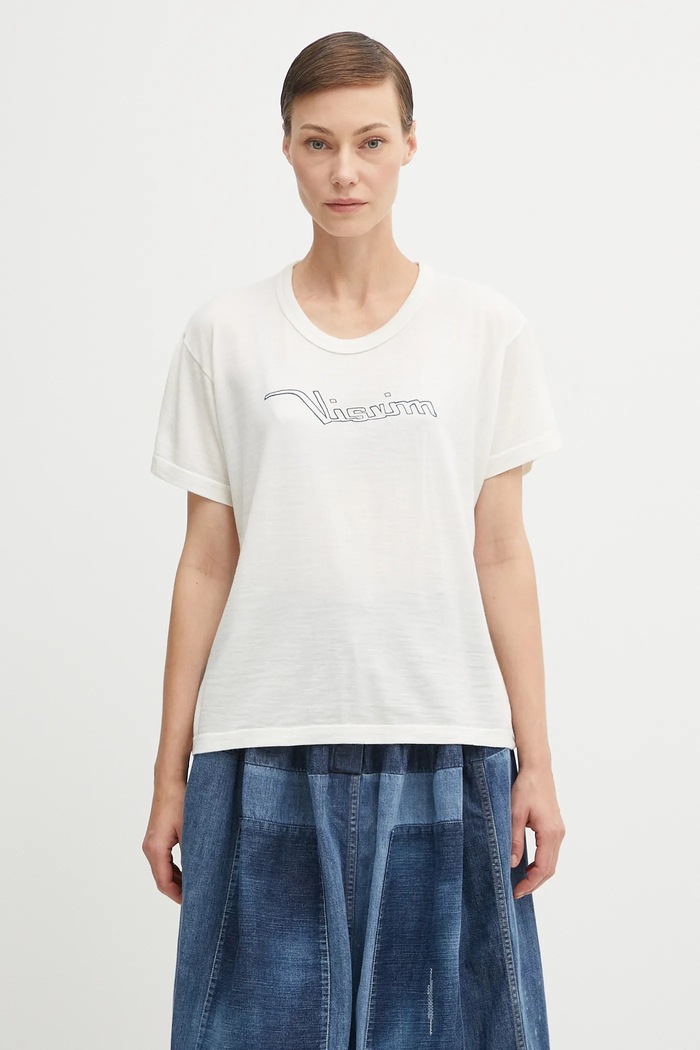 Visvim wool t-shirt carree tee s/s relaxed beige 325105010006