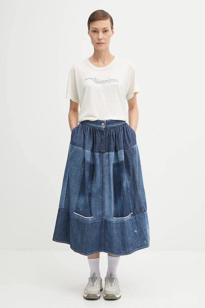 Visvim gyapjú póló carree tee s/s 325105010006 bézs