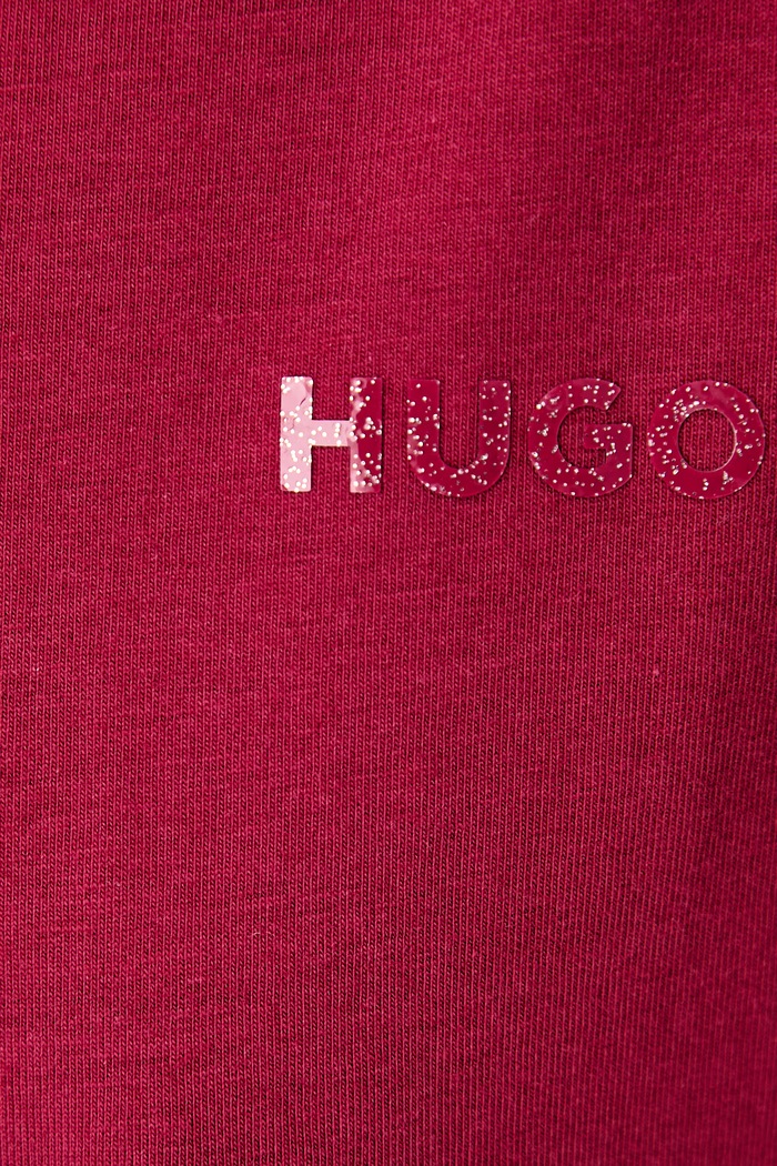 Homewear majica kratkih rukava ženska od pamuka s elastanom HUGO ID T-SHIRT HUGO crvena 50555634