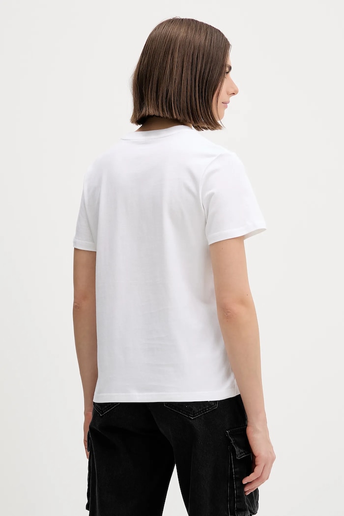 Odzież Converse t-shirt bawełniany CVW5T026 biały