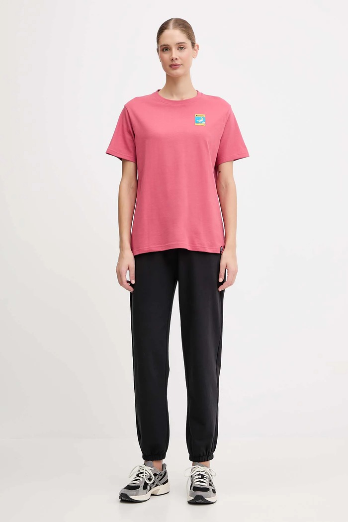 LA Sportiva t-shirt bawełniany Moon Climb ZACT194 różowy AW25