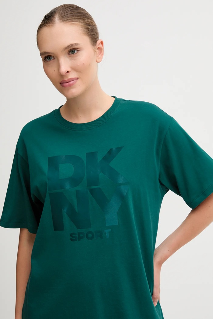 Bavlněné tričko Dkny zelená DP5T1470