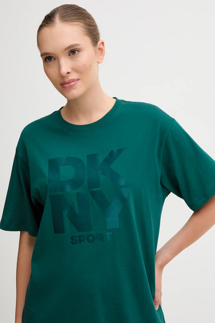 Bavlněné tričko Dkny zelená DP5T1470