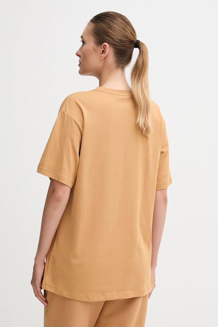 Дрехи Памучна тениска Dkny DP5T1470 кафяв