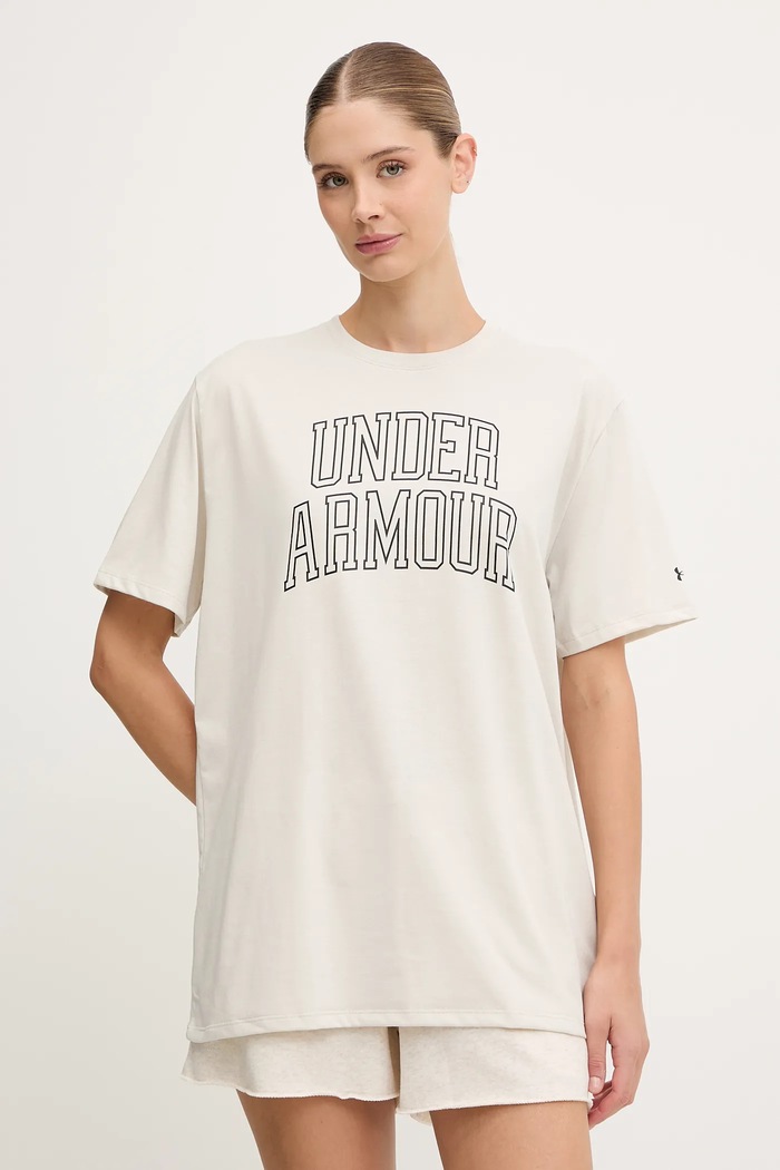 Under Armour tricou Rival print bej 6007883