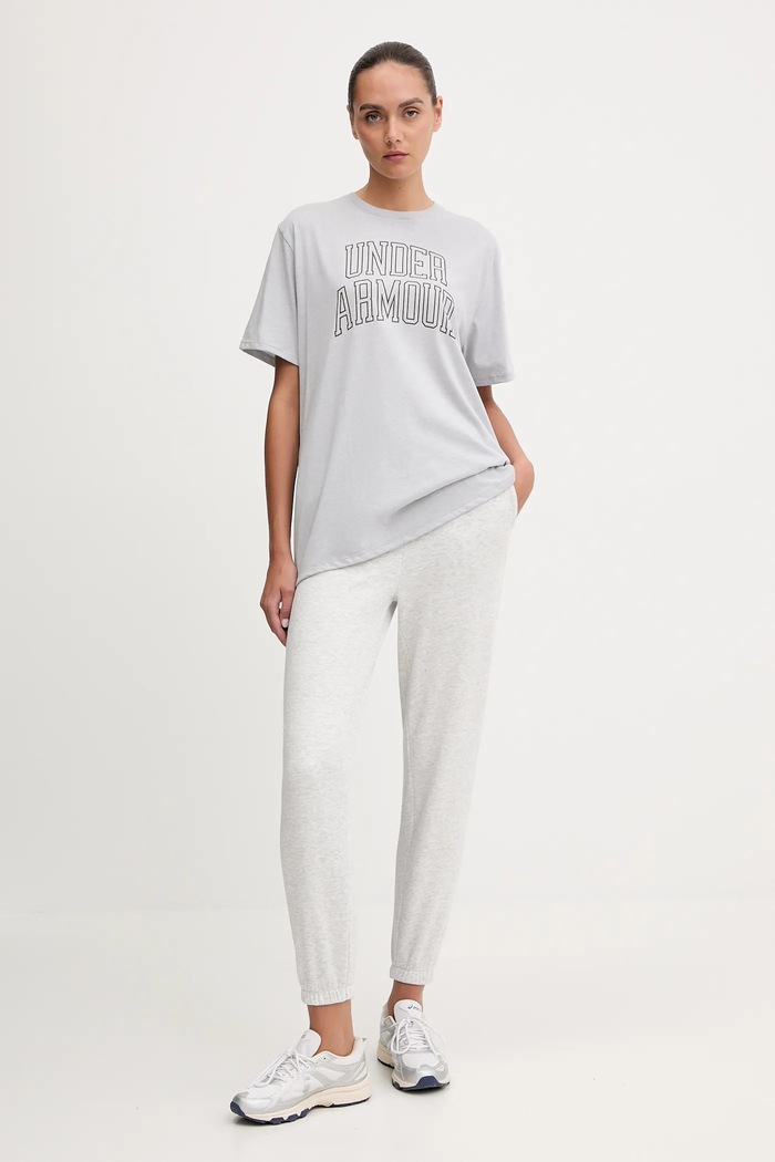 Under Armour t-shirt Rival 6007883 szary AW25